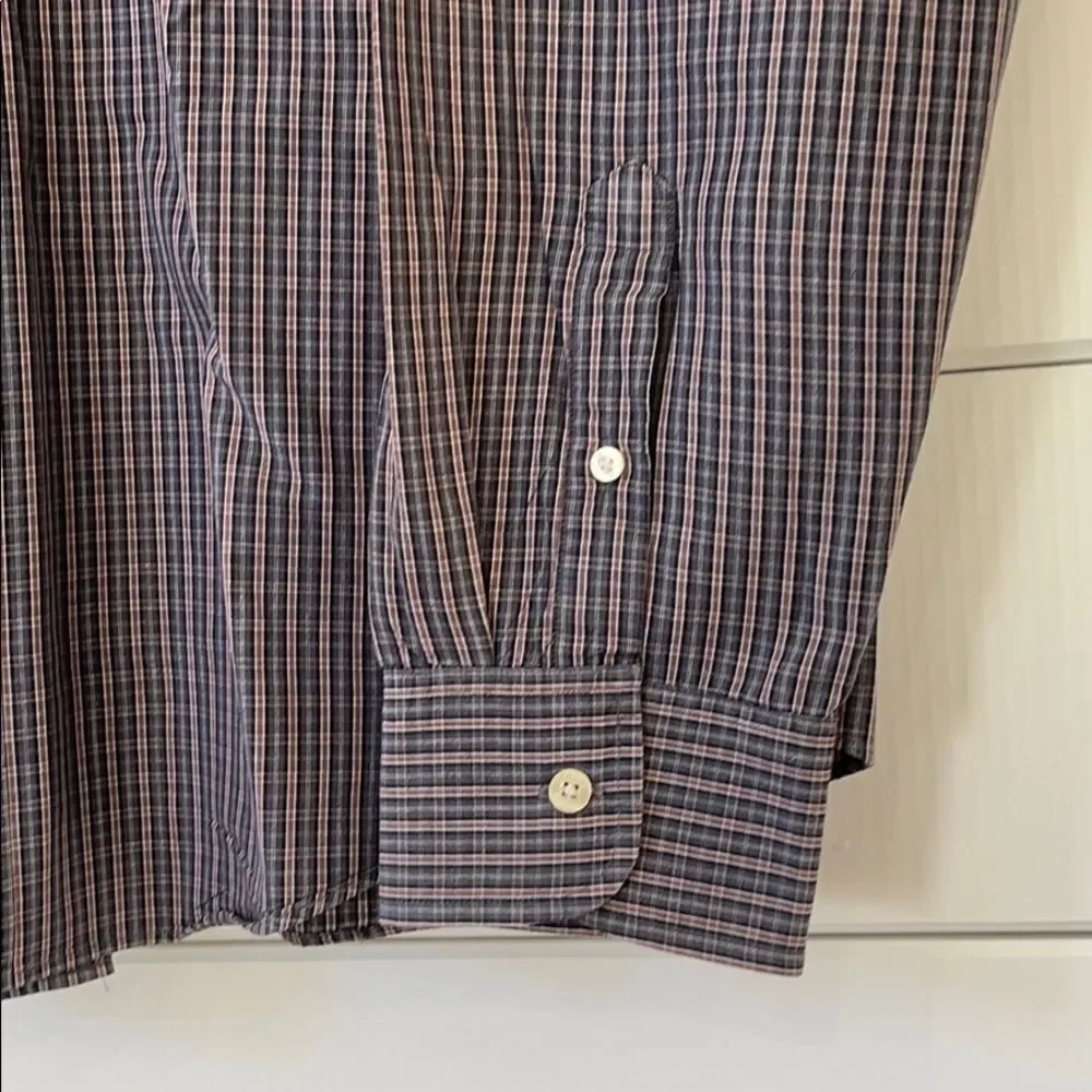 J Crew Washed Tartan Tailored Fit Plaid Shirt XL